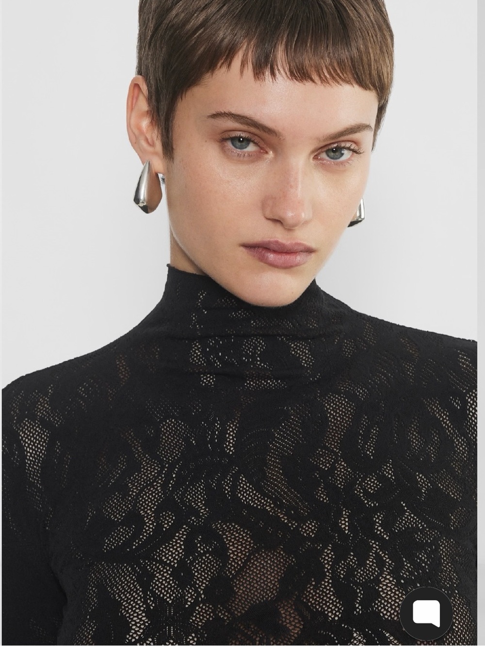 Aritzia Ten Flora Seamless Sorolla Longsleeve Mockneck Top Black XS NWT